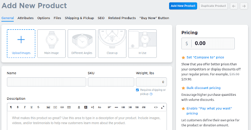 ecwid adding product 2 1 1