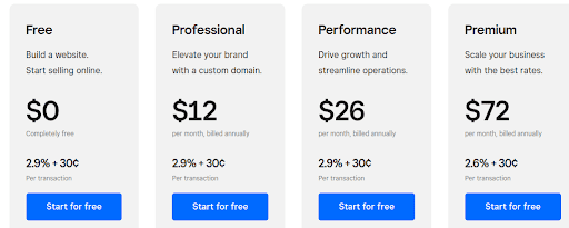 Square Pricing