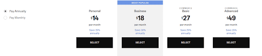 Squarespace Pricing