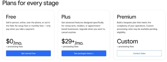 square pricing