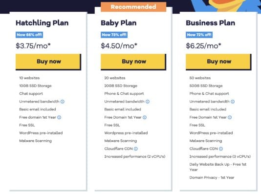 hostgator pricing